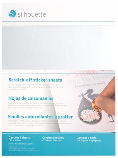 Scratch-off Sticker Sheets: Silver SCRATCHSVR